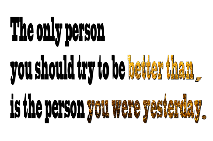 Poster Typografie mit einem goldenen Touch zum Thema Persönlichkeitsentwicklung