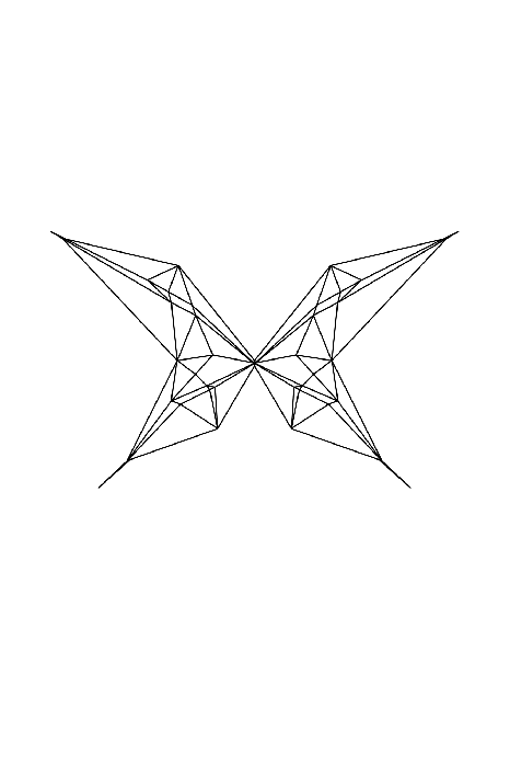 Poster Abstrakte Zeichnung von Schmetterlingsflügeln