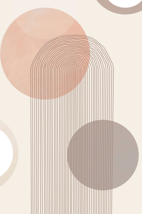 Poster Minimalistisches Muster mit Pastellformen