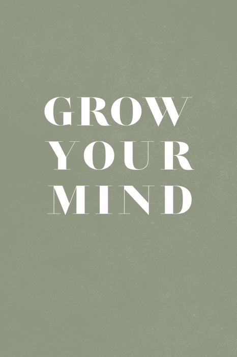 Poster Minimalistische Typografie zum Thema Geistentwicklung