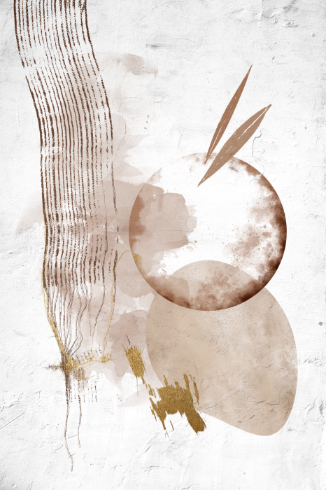 Poster Minimalistische Aquarellformen