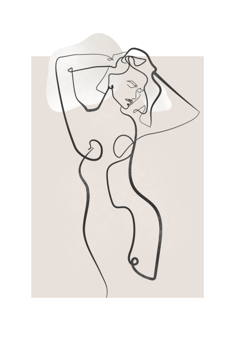 Poster Minimalistische Körperillustration