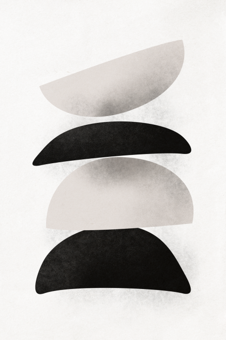 Poster Dekorative Anordnung von Halbmonden