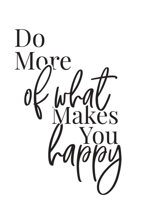 Poster Eine minimalistische Inschrift über das Streben nach Glück