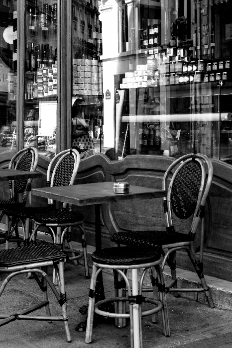 Poster Ein stimmungsvolles Café in Paris