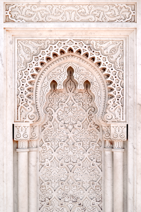 Poster Geometrische Ornamente um den Bogen