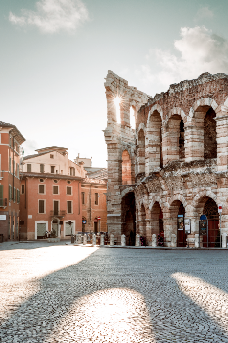 Poster Historische Steinarena mit Bögen