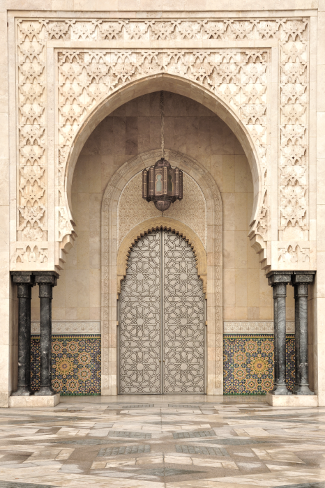 Poster Symmetrische Türen im marokkanischen Stil
