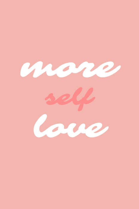 Poster Minimalistische Typografie zum Thema Selbstliebe