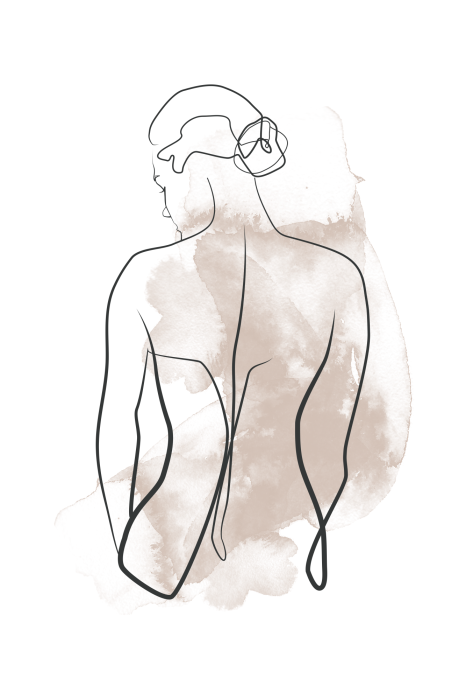 Poster Darstellung der weiblichen Silhouette