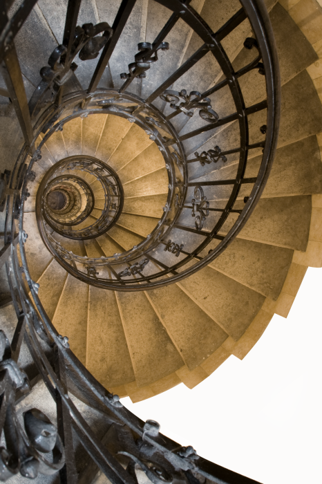 Poster Wendeltreppe aus Stein