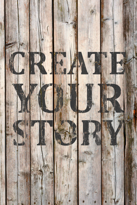 Poster Typografie auf einem Holzplankenhintergrund