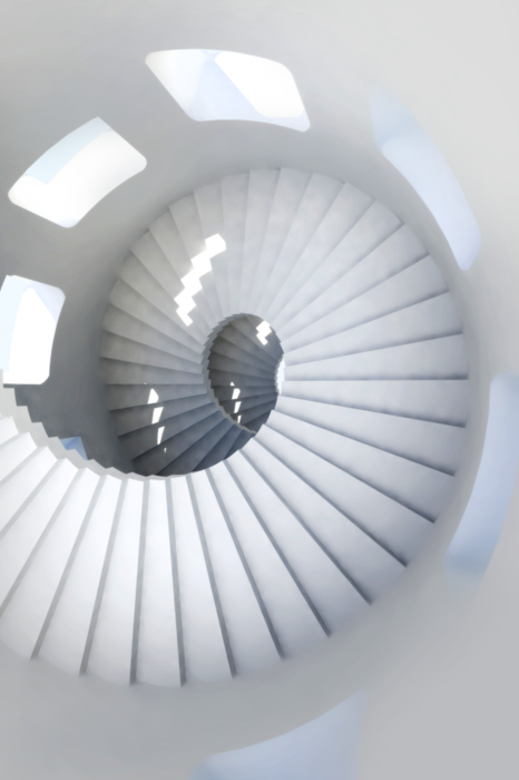 Poster Minimalistische Wendeltreppe