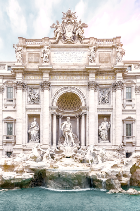 Poster Klassischer römischer Brunnen