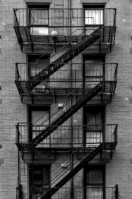 Poster Treppe im New Yorker Stil