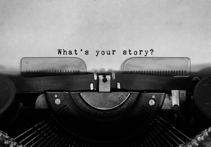 Poster Schwarz-weiße Vintage-Schreibmaschine