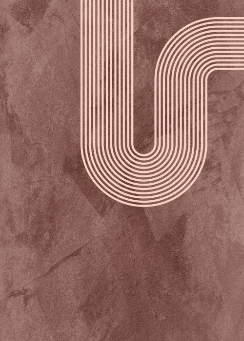 Poster Minimalistische Geometrie auf Betonhintergrund