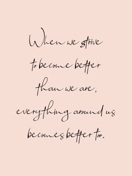 Poster Minimalistisches Zitat auf rosa Hintergrund