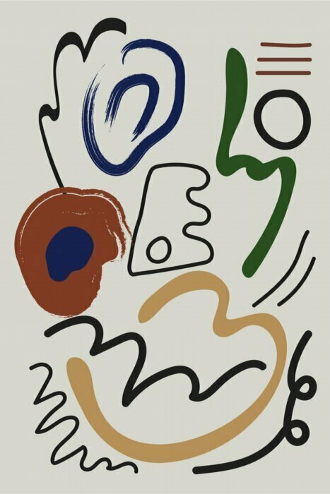 Poster Minimalistische expressive Abstraktion