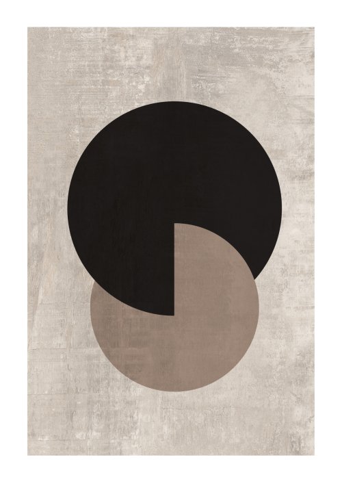 Poster Geometrische Formen auf strukturiertem Hintergrund