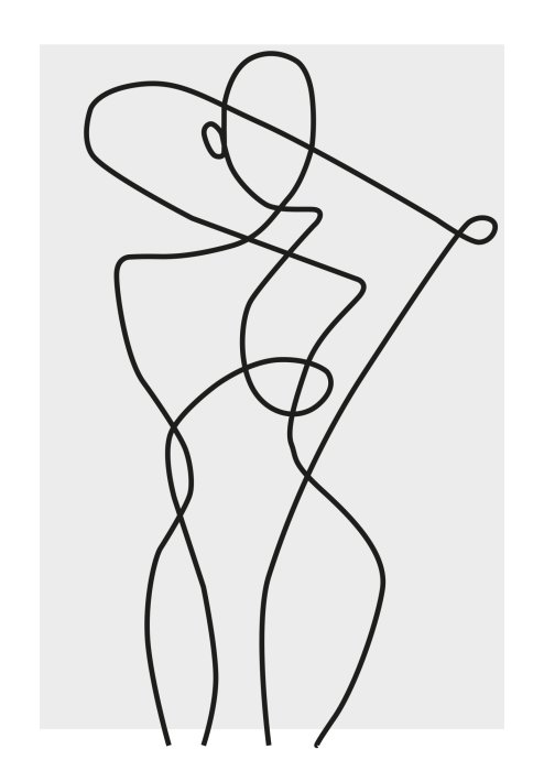 Poster Frau im Line-Art-Stil