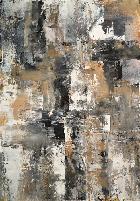 Poster Abstrakter Muster in Erdtönen