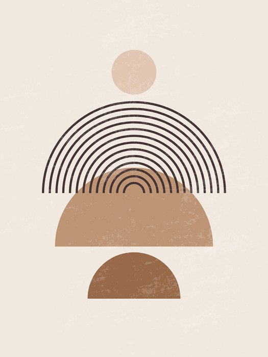 Poster Abstrakte geometrische Komposition