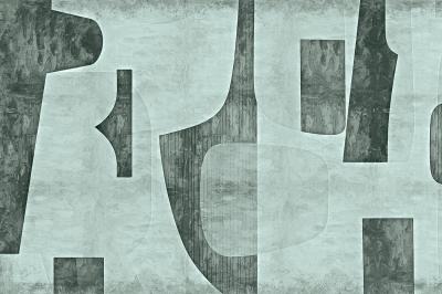 Fototapete Graffiti-Formen in grünen Farben