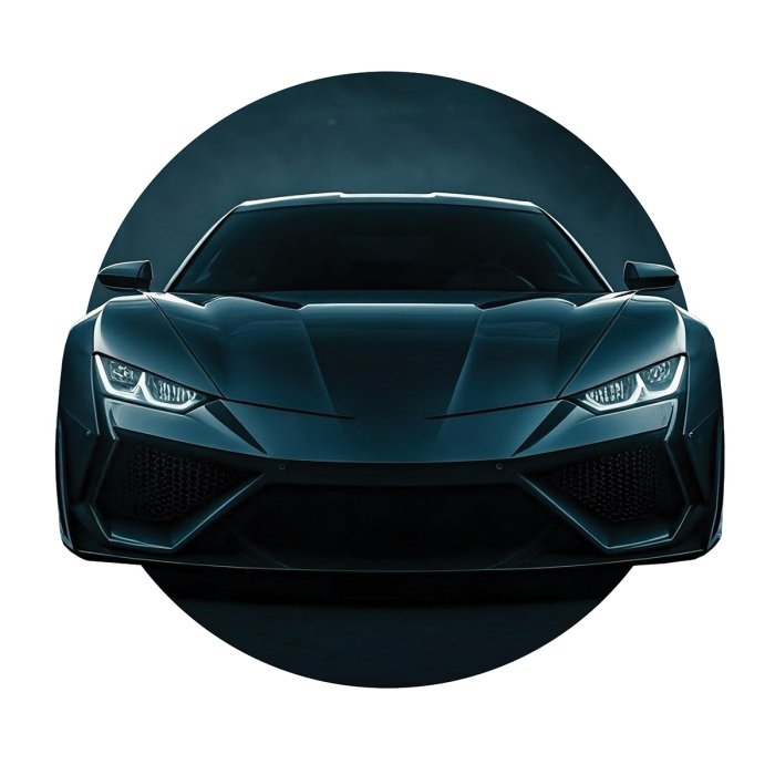 Sticker Sportwagen auf Aquarellhintergrund