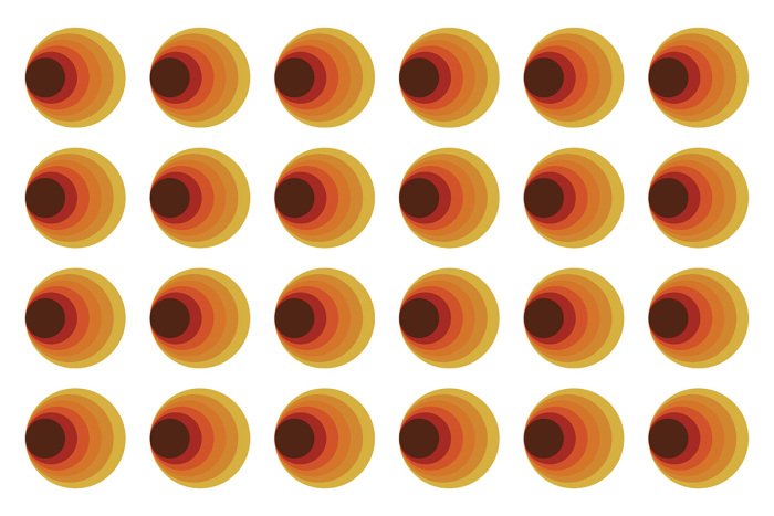 Sticker Abstrakte Formen im Retro-Stil