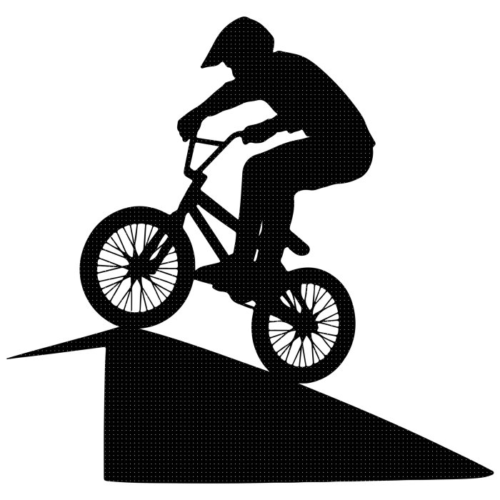 Sticker Die Silhouette eines BMX-Athleten
