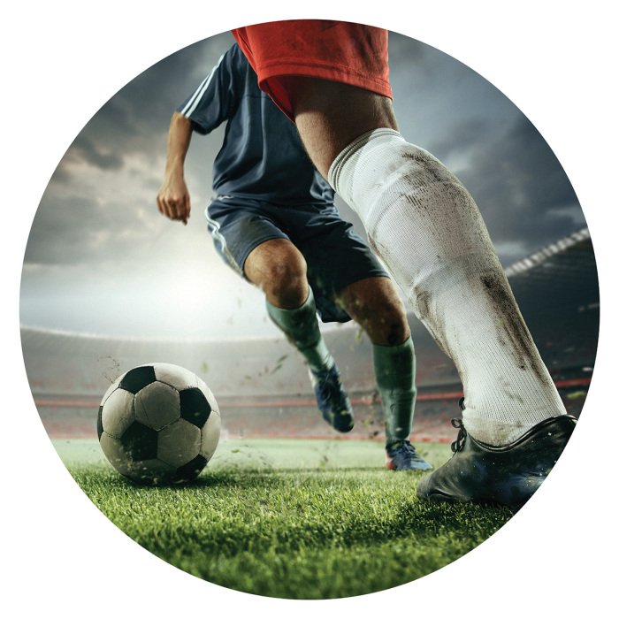 Sticker Fußballspieler im Stadion während des Spiels