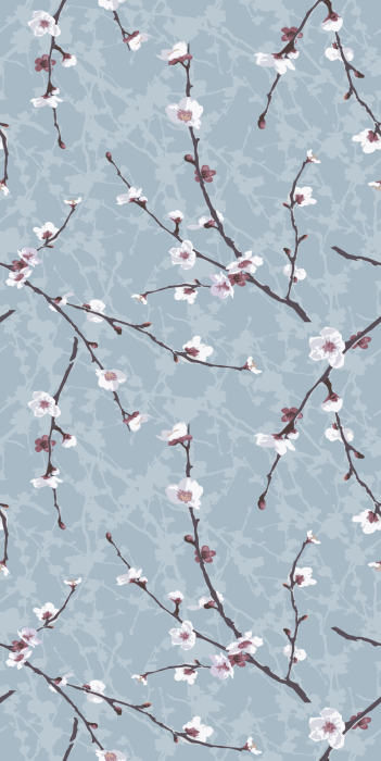 Tapete Japanisches Blumenarrangement