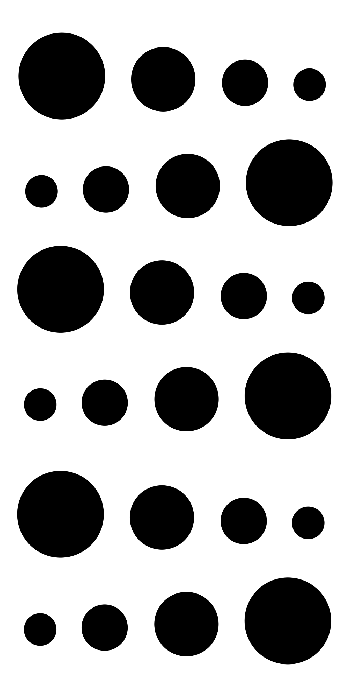 Tapete Muster mit rhythmischen schwarzen Punkten