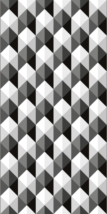 Tapete Optische Täuschung von schwarzen und weißen Flächen