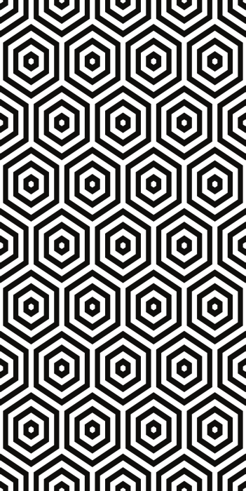 Tapete Geometrisches Mosaik aus Sechsecken