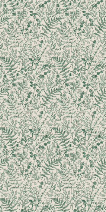 Tapete Ein dezentes Waldmuster in Grün