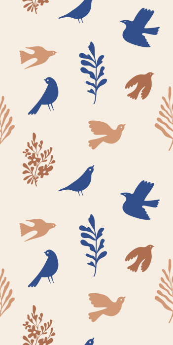 Tapete Vögel in einfacher Vegetation