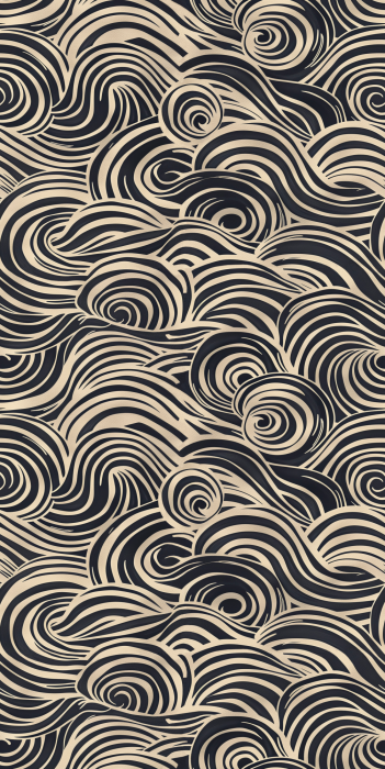 Tapete Hypnotisches Muster mit wirbelnden Linien