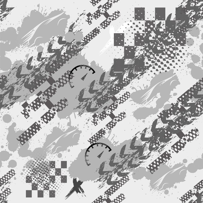 Tapete Automobilmuster in Grautönen