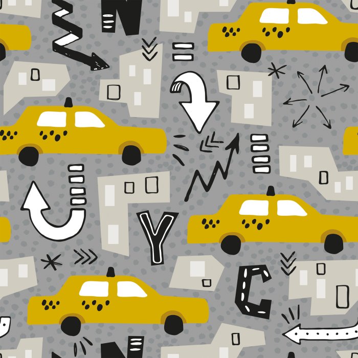 Tapete Gelbe Taxis in New York