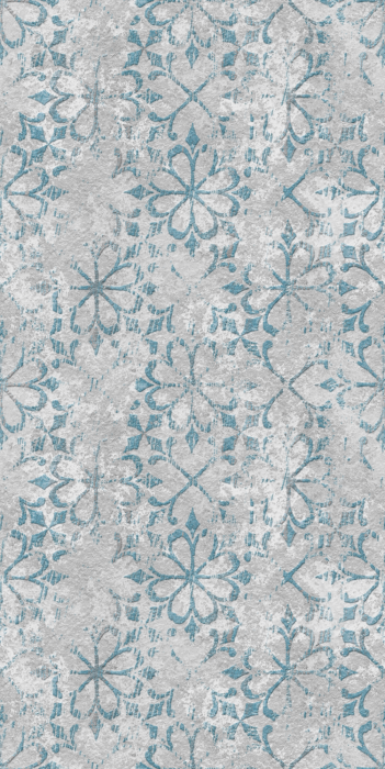 Tapete Vintage-Blumen auf Beton