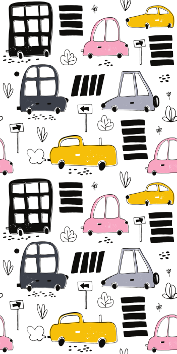 Tapete Ein fröhliches Straßenthema mit Autos