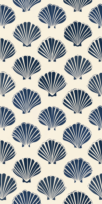 Tapete Meeresmotiv mit Muscheln