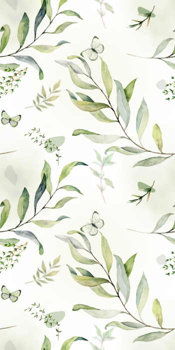 Tapete Pflanzenzusammensetzung mit Schmetterlingen