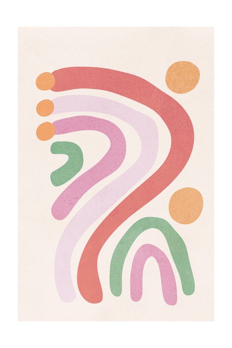 Poster Farbenfrohe Abstraktion im modernen Stil