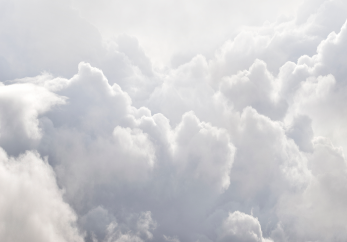 Fototapete Weiße, flauschige Wolken