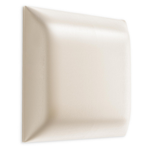 Wandpolster Wandpolster Kunstleder 40x40 cremefarbenes Quadrat