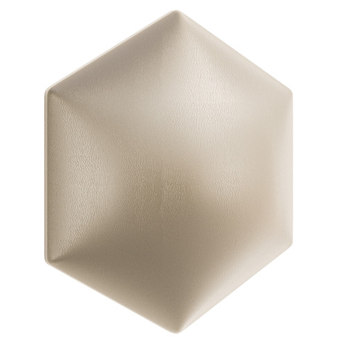 Wandpolster Wandpolster Kunstleder 15 cremefarbenes Hexagon
