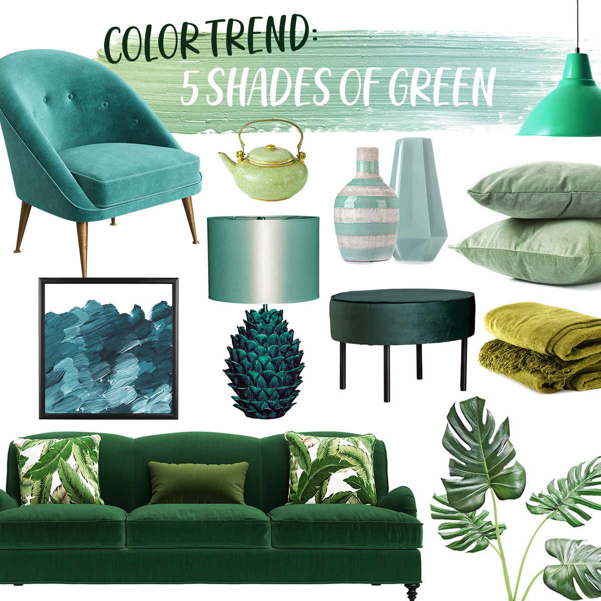 Color trend – 5 shades of green